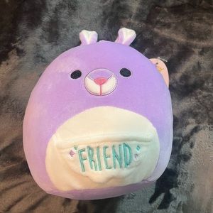 Squishmallow Plush. Purple easter bunny. 5 inch